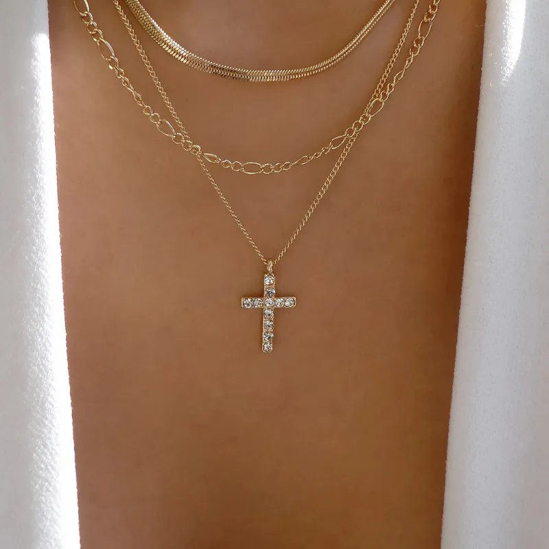 Cross Layered Necklace